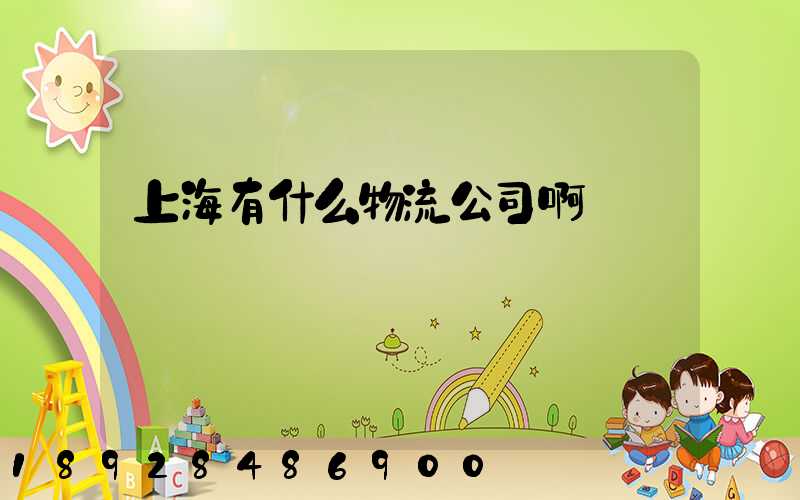 上海有什么物流公司啊