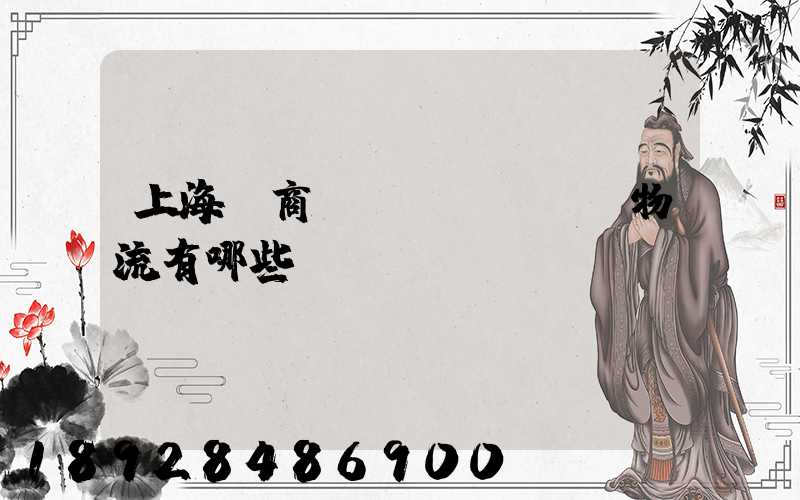 上海電商倉儲(chǔ)物流有哪些