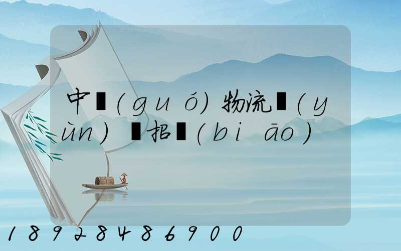 中國(guó)物流運(yùn)輸招標(biāo)