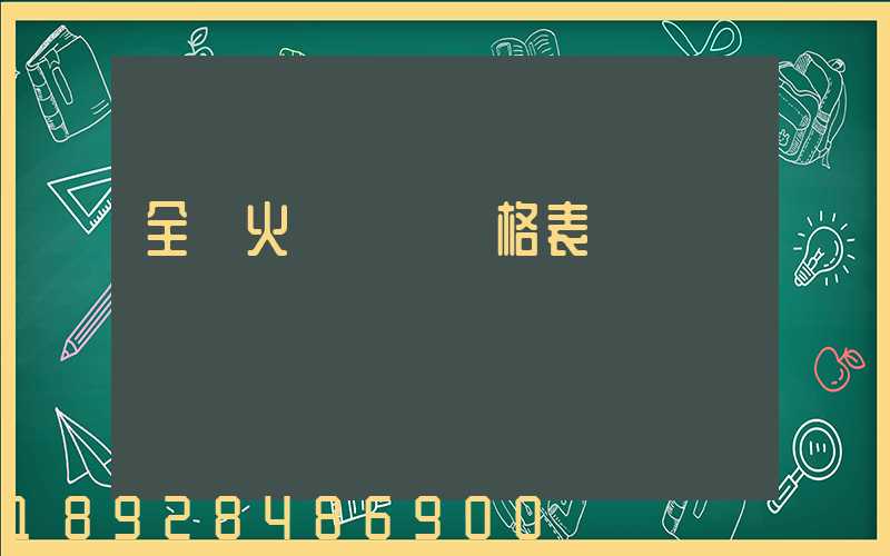 全國火車貨運價格表