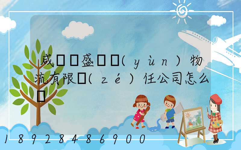 咸陽萬盛貨運(yùn)物流有限責(zé)任公司怎么樣