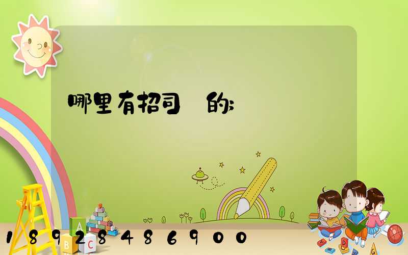 哪里有招司機的