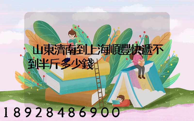 山東濟南到上海順豐快遞不到半斤多少錢