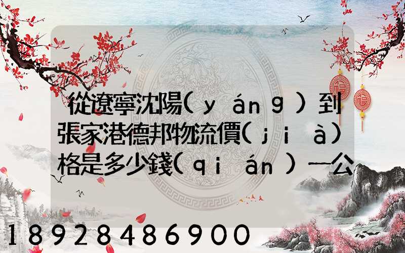 從遼寧沈陽(yáng)到張家港德邦物流價(jià)格是多少錢(qián)一公斤··貨物50公斤左右吧...