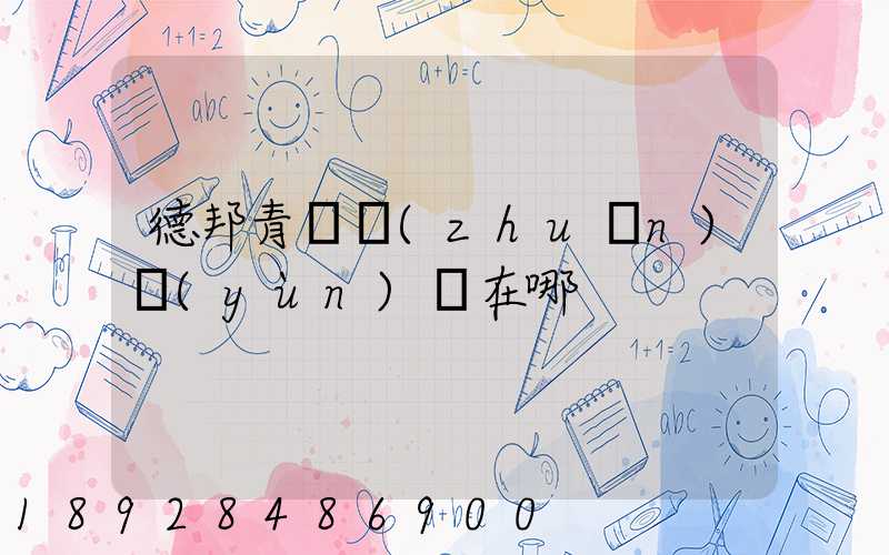 德邦青島轉(zhuǎn)運(yùn)場在哪