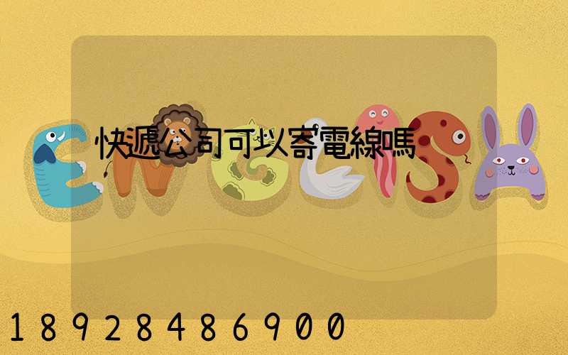 快遞公司可以寄電線嗎