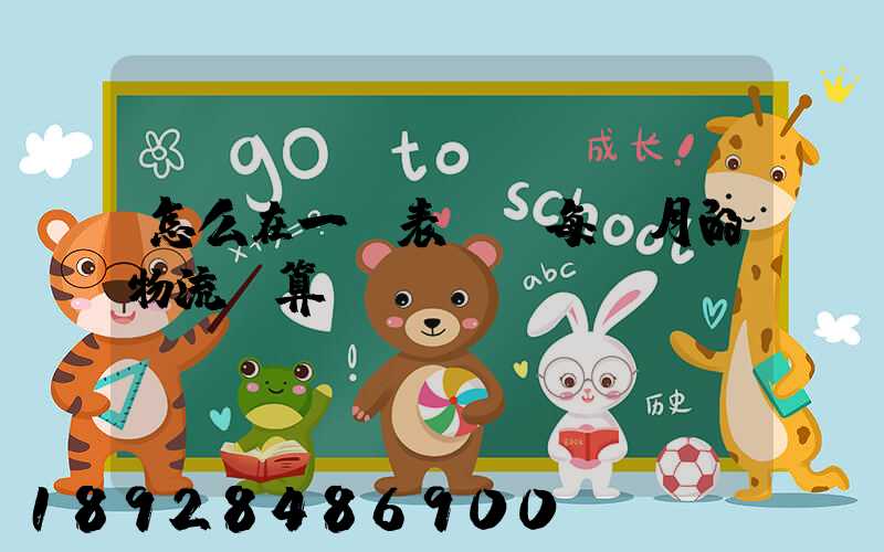 怎么在一個表體現每個月的物流預算