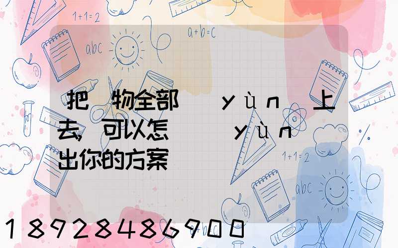 把貨物全部運(yùn)上去,可以怎樣運(yùn)寫出你的方案