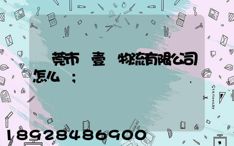 東莞市來壹來物流有限公司怎么樣
