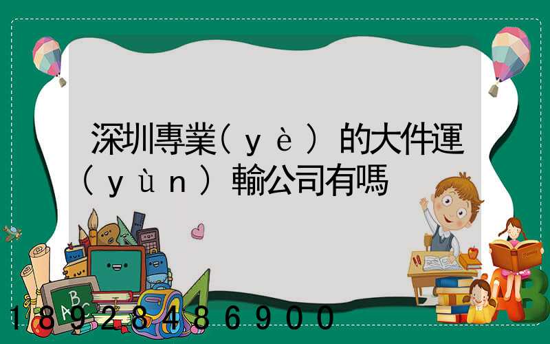 深圳專業(yè)的大件運(yùn)輸公司有嗎