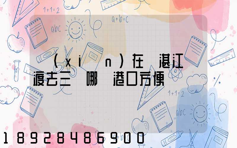 現(xiàn)在從湛江輪渡去三亞哪個港口方便