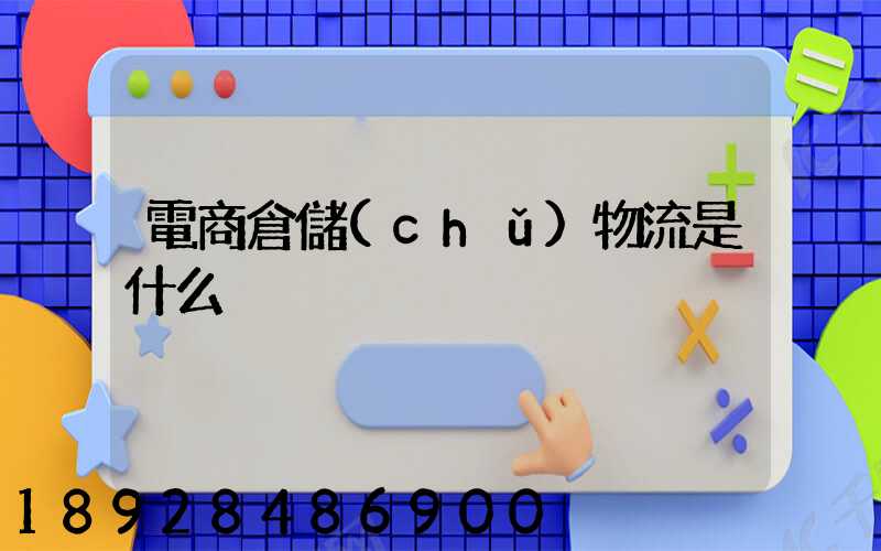 電商倉儲(chǔ)物流是什么