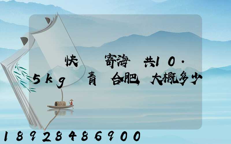 順豐快遞郵寄海鮮共10.5kg從青島合肥,大概多少錢